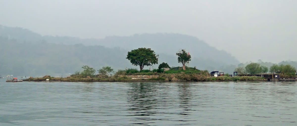 Lalu Island, the small sacred island at the centre of Sun Moon Lake